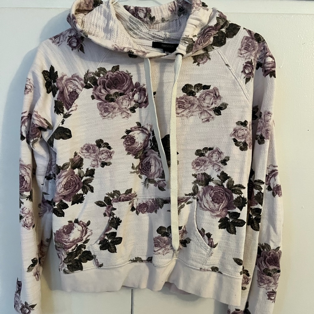Forever 21 floral hoodie